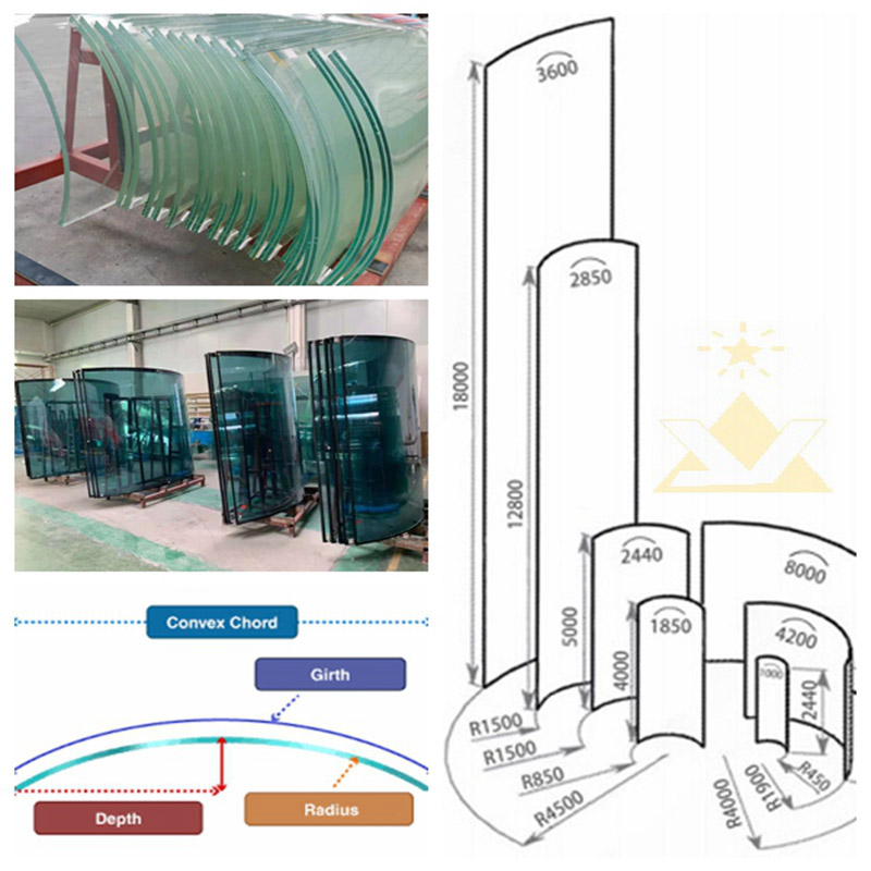 10MM Clear Curved Glass