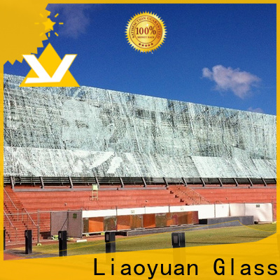 Liaoyuan Glass silk screened glass wholesale bulk production