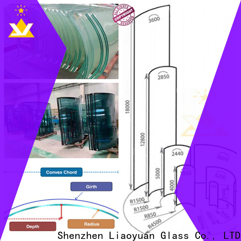 Liaoyuan Glass professional curved glass company factory price for sale