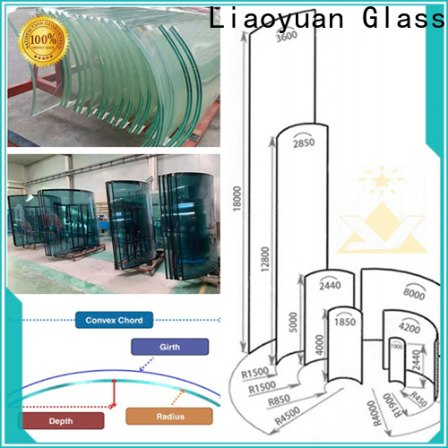 professional curved glass panes design bulk production