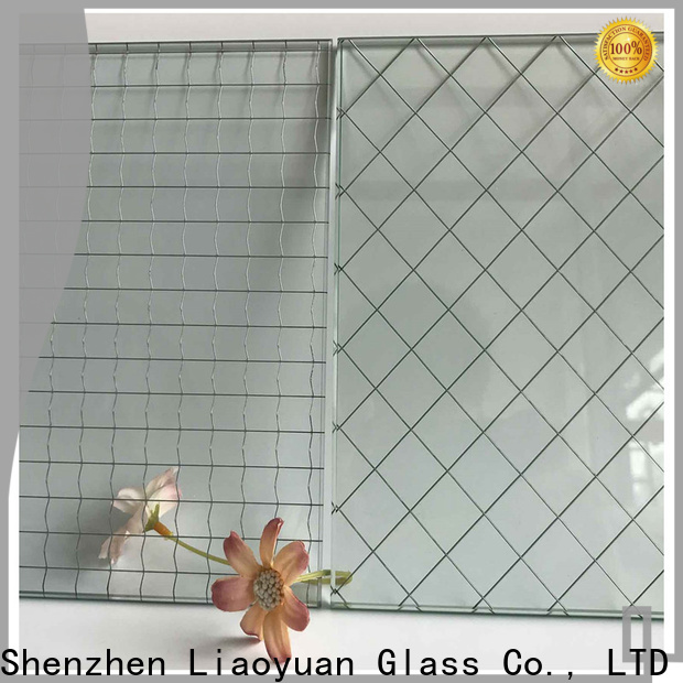 Liaoyuan Glass hot-sale security glass with wire mesh supply bulk production
