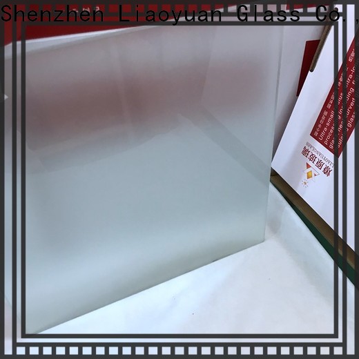 Liaoyuan Glass clear acid etched glass factory bulk production