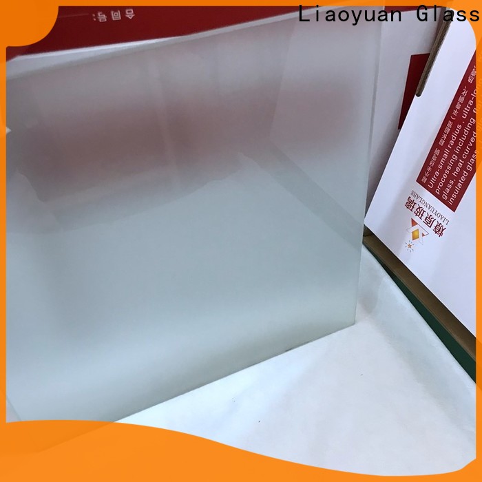 Liaoyuan Glass high quality acid etched toughened glass design for promotion