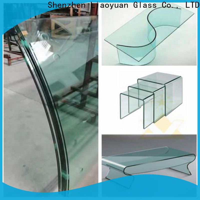 Liaoyuan Glass bent curved glass factory price for sale