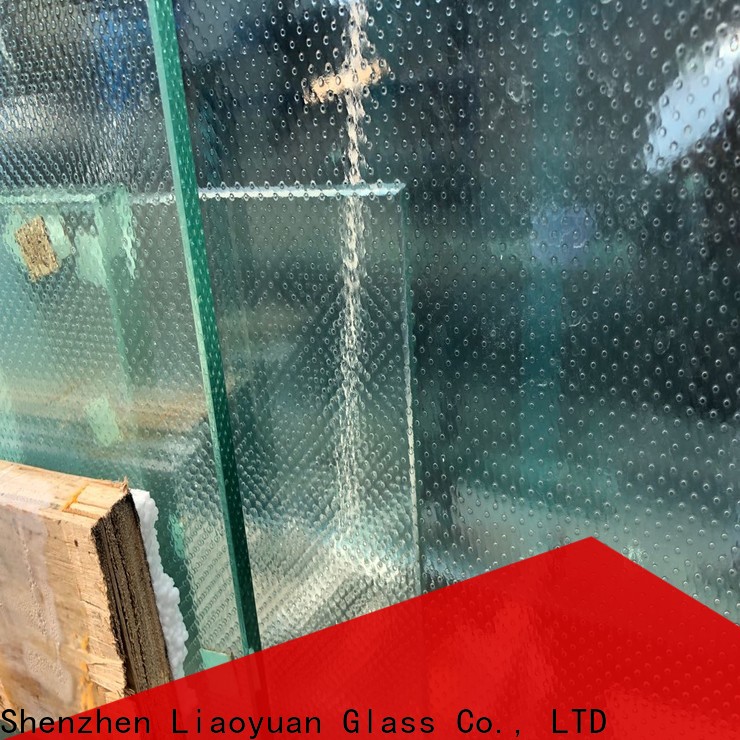 top quality clear acid etched glass design bulk production