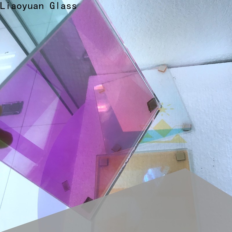 Liaoyuan Glass rainbow frosted glass factory for promotion