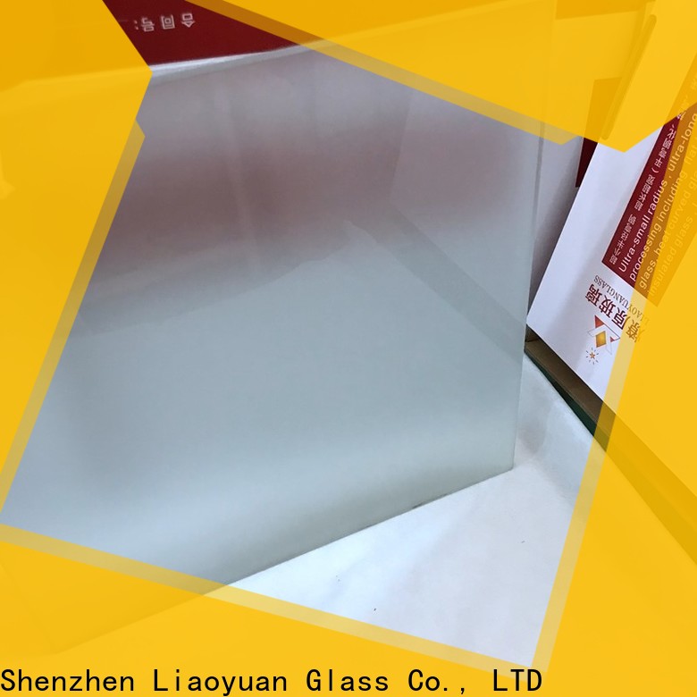 factory price tempered acid etched glass design bulk production