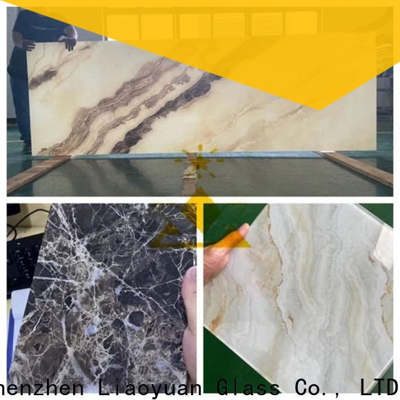 Liaoyuan Glass digital printing on toughened glass directly sale for promotion