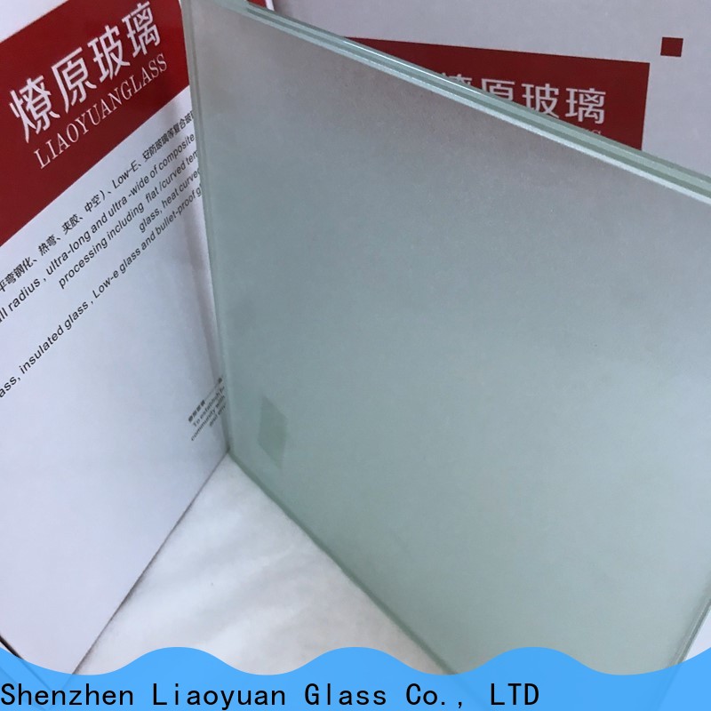 Liaoyuan Glass quality sandblasting tempered glass bulk for promotion