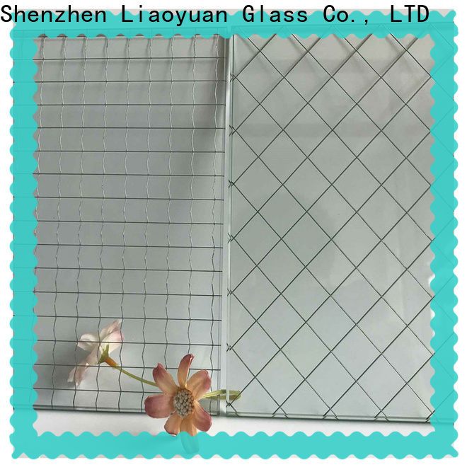 latest metal mesh laminated glass design bulk production
